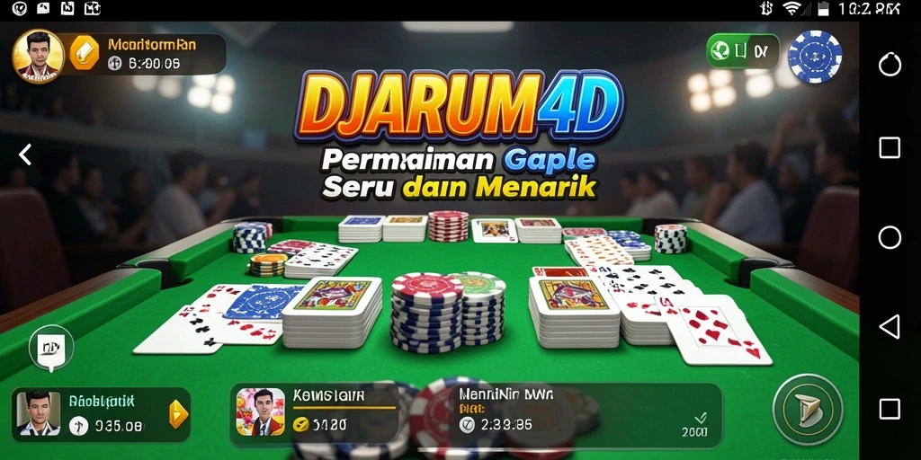 Tampilan gameplay seru dari DJARUM4D dalam permainan Gaple.