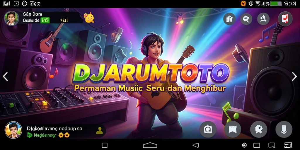 Screenshot utama <strong>DJARUMTOTO</strong> menampilkan gameplay musik yang menarik.