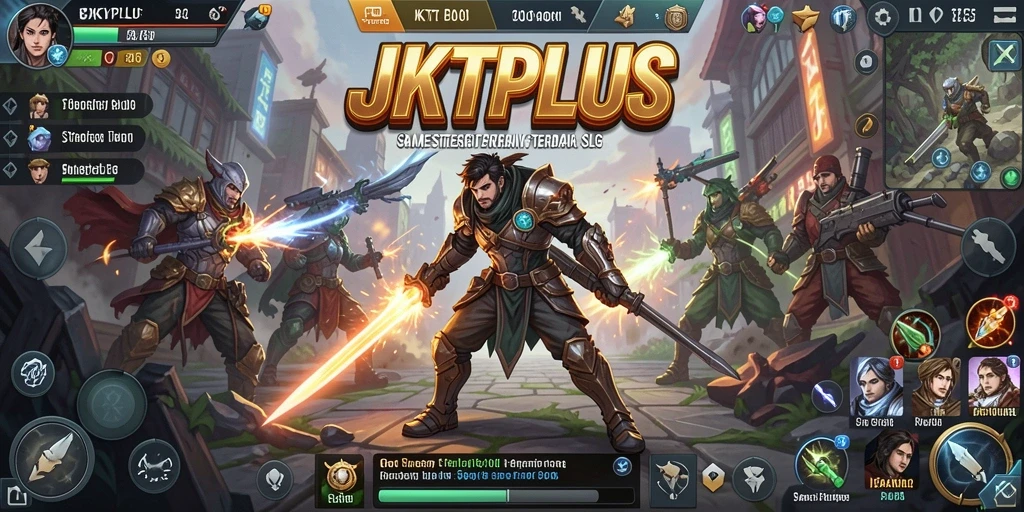Screenshot JKTPLUS menampilkan aksi pertempuran strategi yang mendebarkan.