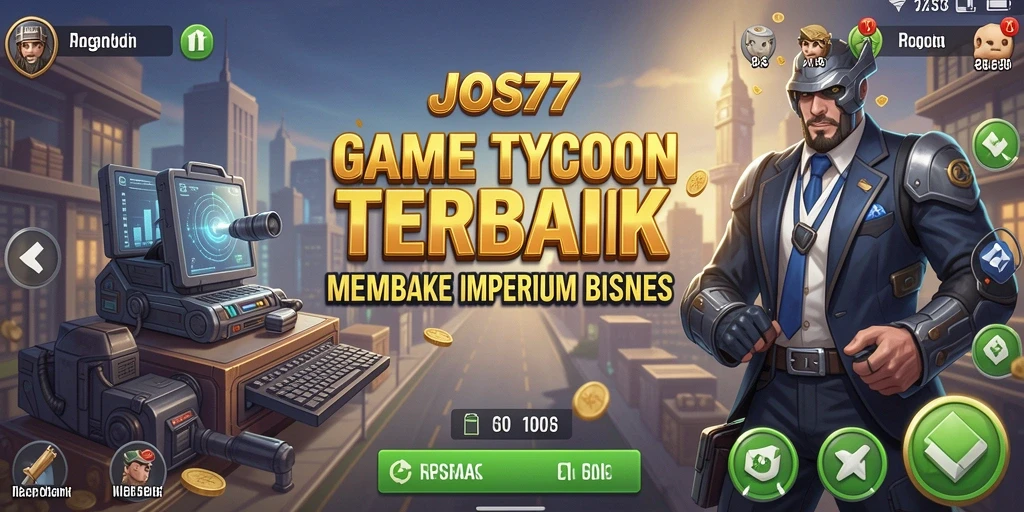 Tangkapan layar utama JOS77 menampilkan gameplay Tycoon yang menarik.