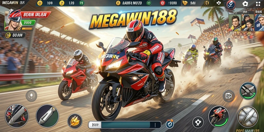 Gameplay seru balapan motor yang mendebarkan.