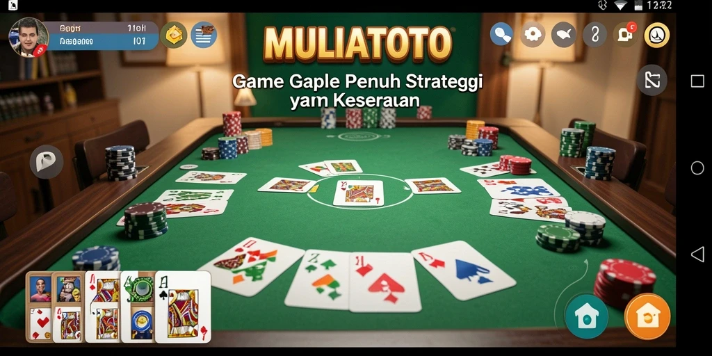 Tampilan seru dalam gameplay Gaple MULIATOTO yang mendebarkan.