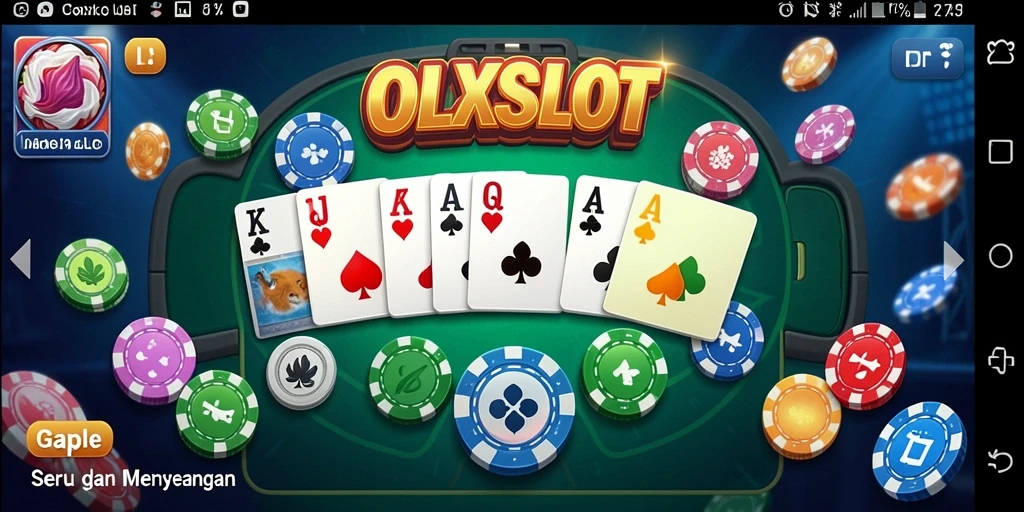 Tampilan gameplay seru game Gaple OLXSLOT yang menarik.