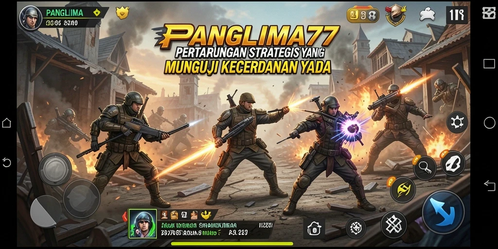Tampilan gameplay seru dan strategis di PANGLIMA77.