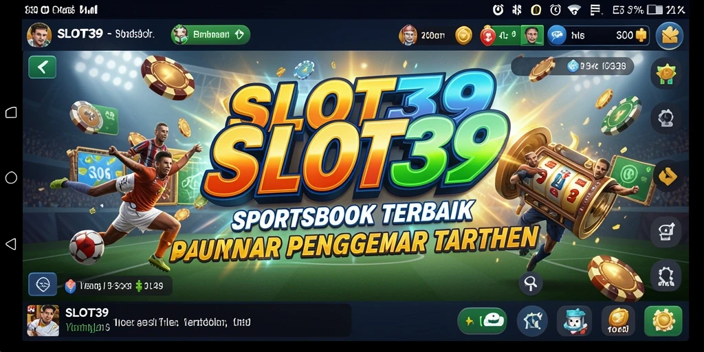 Tangkapan layar utama SLOT39 menampilkan antarmuka sportsbook yang menarik.