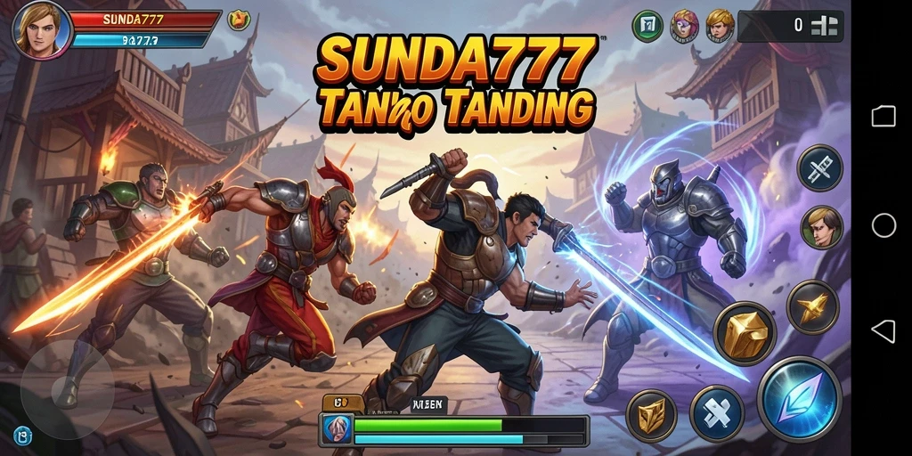 Tampilan dinamis dari karakter bertarung dalam SUNDA777.