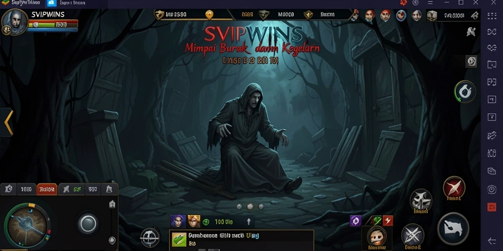 Tampilan seram dari gameplay SVIPWINS yang menegangkan.