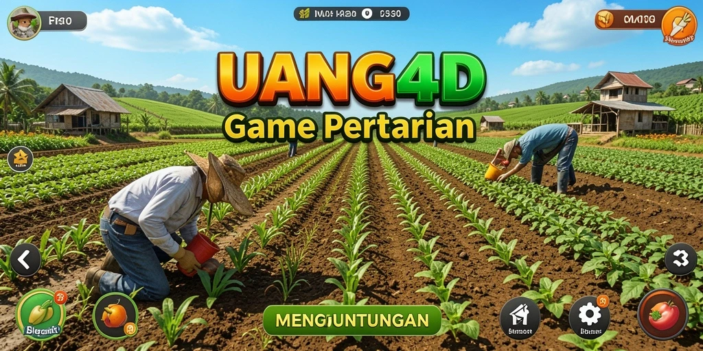 Tampilan gameplay menarik dari <strong>UANG4D</strong> saat mengelola lahan pertanian.